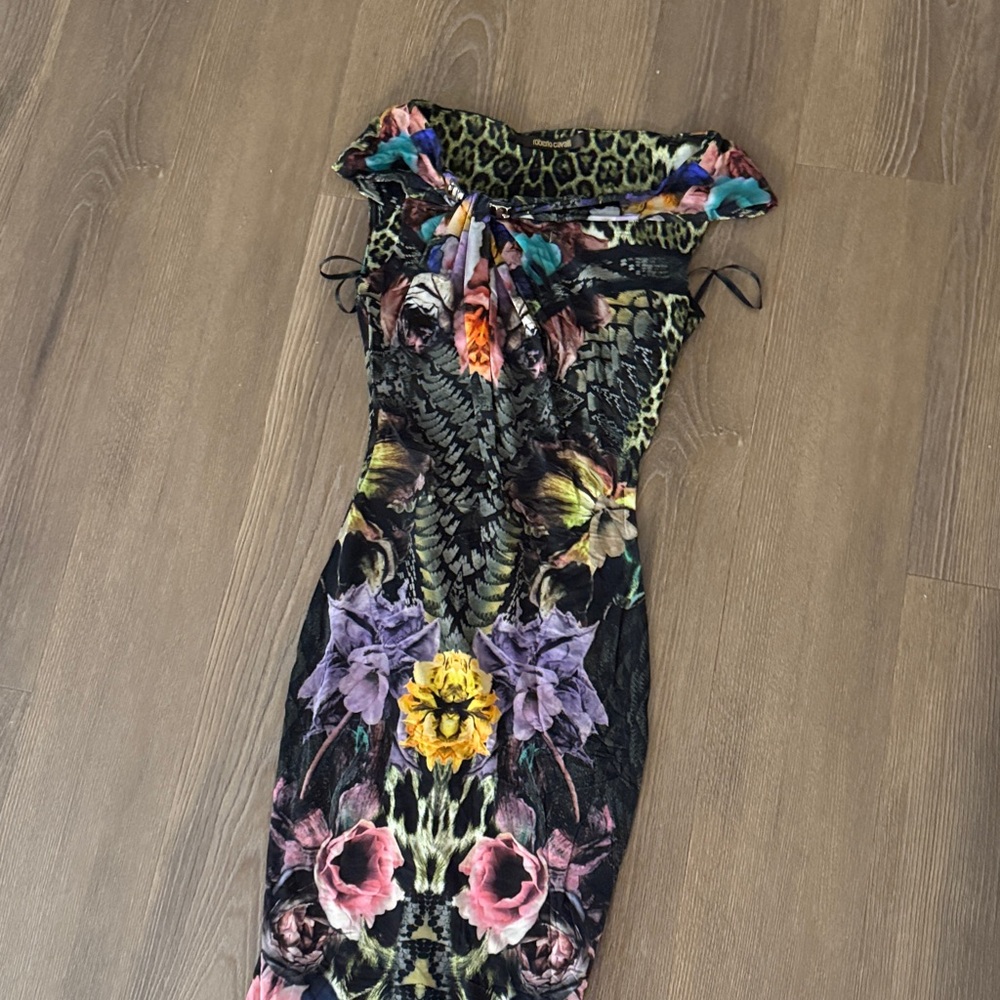ROBERTO CAVALLI Floral Print floor length gown - Picture 8 of 16